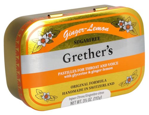 Grether's, Grether's Ingwer-Zitrone Pastillen, zuckerfrei (110g)