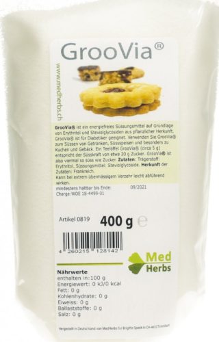 Groovia, Groovia Stevia Pulver Beutel (400g)