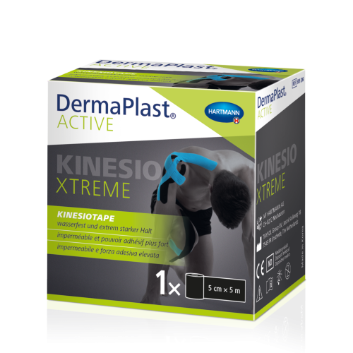 DERMAPLAST, DermaPlast Active Kinesiotape Xtreme 5cmx5m schwarz (1 Stk)