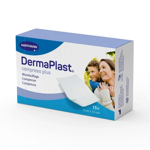 DERMAPLAST, DermaPlast Compress Plus, 5x7.5cm (15 Stk)