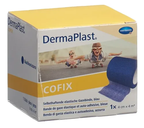 DERMAPLAST, DermaPlast CoFix 4cmx4m, blau (1 Stk)