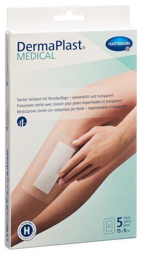 DermaPlast, Dermaplast Medical Transparentverband 15x9cm (5 Stk)
