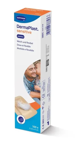 DERMAPLAST, DermaPlast sensitive Wundpflaster, Centro, 3x4cm (100 Stk)