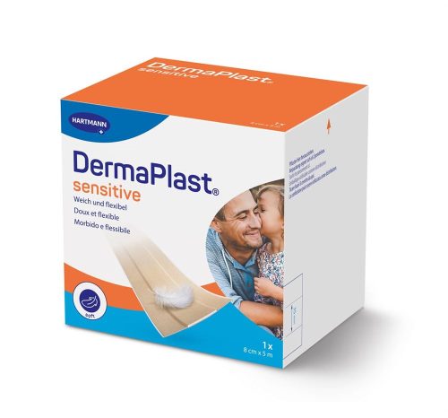 undefined, Dermaplast Sensitive Schnellverband Rolle beige 8 cm x 5 m