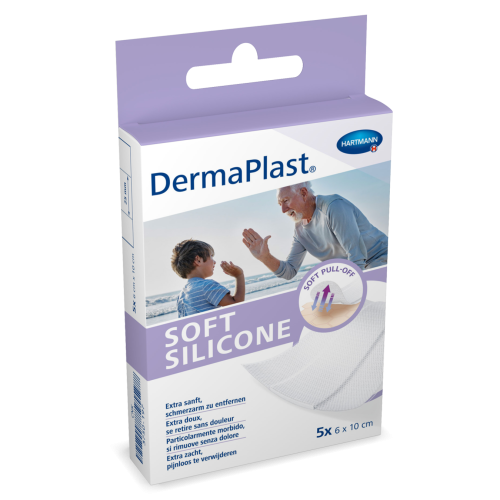 DERMAPLAST, DermaPlast Soft Silicone Pflaster, 6x10cm (5 Stk)