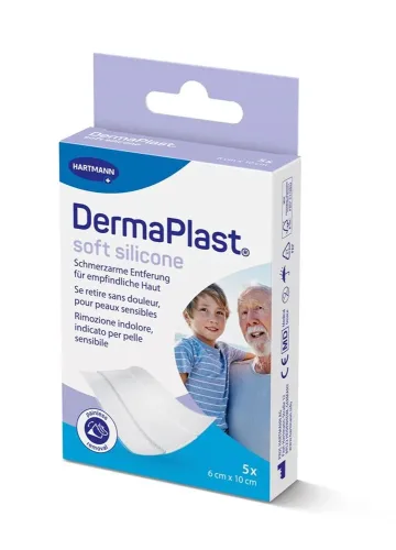 DERMAPLAST, DermaPlast Soft Silicone Pflaster, 6x10cm (5 Stk)