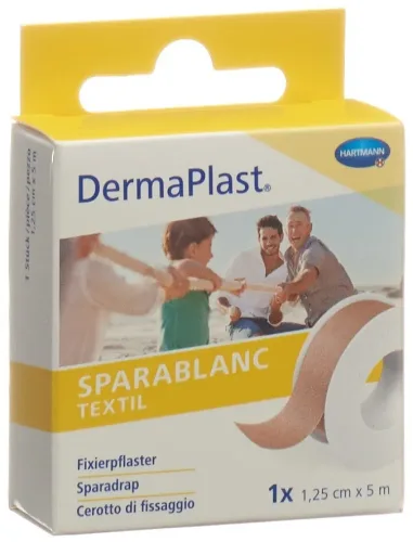 DERMAPLAST, DermaPlast Sparablanc Textil, 1.25cmx5m, hautfarben (1 Stk)