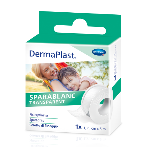 DERMAPLAST, DermaPlast Sparablanc Transparent 1.25cmx5m, weiss (1 Stk)