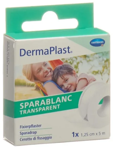 DERMAPLAST, DermaPlast Sparablanc Transparent 1.25cmx5m, weiss (1 Stk)