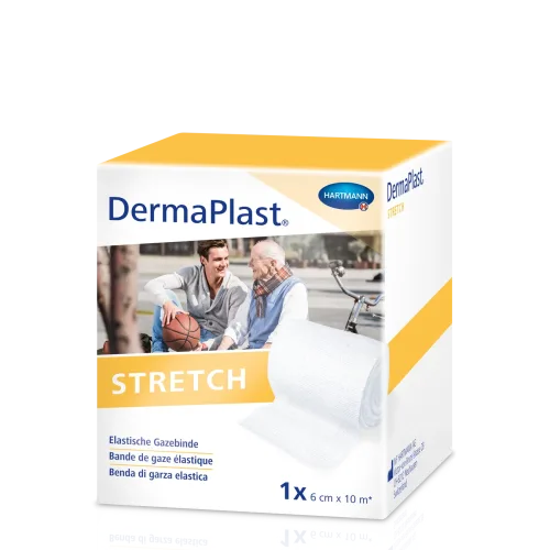 DERMAPLAST, DermaPlast Stretch Gazebinde, 6cmx10m, weiss (1 Stk)