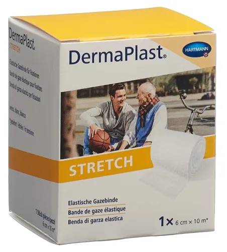 DERMAPLAST, DermaPlast Stretch Gazebinde, 6cmx10m, weiss (1 Stk)