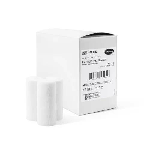 DERMAPLAST, DermaPlast STRETCH Gazebinde 8cmx4m weiss (20 Stk)