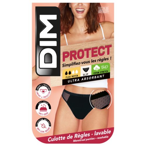 Dim, DIM Slip Lace Medium 36-38, schwarz mit Meshdetail (1 Stk)
