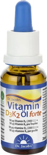 Dr. Jacobs, Dr. Jacob's Vitamin D3K2 Öl forte (20ml)