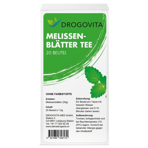 Drogovita, DROGOVITA Melissen Tee (20 Beutel)