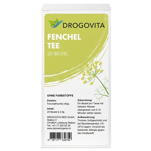 Drogovita, DROGOVITA Fenchel Tee (20 Beutel)