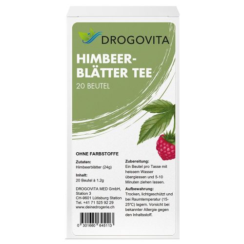 Drogovita MED GmbH, DROGOVITA Himbeerblätter Tee Beutel 20 Stück