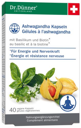 Dr. Dünner, D&Uuml;NNER Ashwagandha Energie+Nerven Kaps 40 Stk