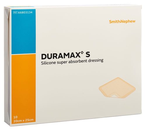 SMITH NEPHEW, DURAMAX S Silikon-Superabsorber, 20x25cm (10 Stk)