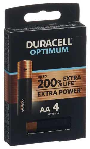 DURACELL, Duracell - Optimum, Alkaline-Bat.,4Stk, AA(LR6)