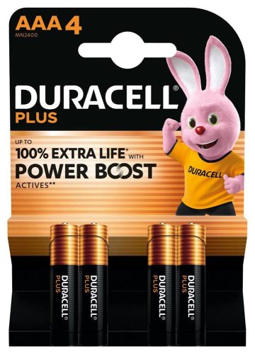 DURACELL, Duracell Plus Power Boost Micro (AAA)-Batterie Alkali-Mangan 1.5 V 4 St.