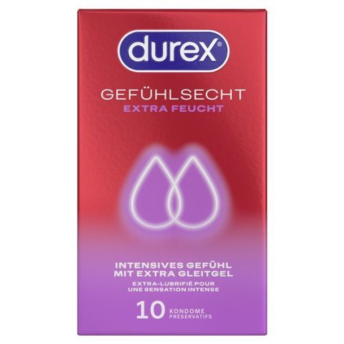 Durex, Durex Sensitive Extra Moist Condoms[Transparent-10 pcs], 10 Stück - Amorana