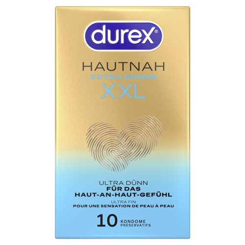Durex, Durex - Kondome Hautnah Extra Gross Ultra Dünn - XXL - Naturkautschuklatex, Silikon - 10 Stk