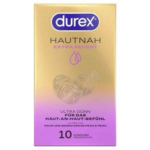 Durex, Durex - Kondome Hautnah Extra Feucht Ultra Dünn - Naturkautschuklatex - 10 Stk