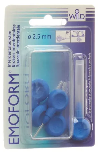 Emoform, EMOFORM Interdentalbürsten 2.5mm dunkelblau (5 Stk)
