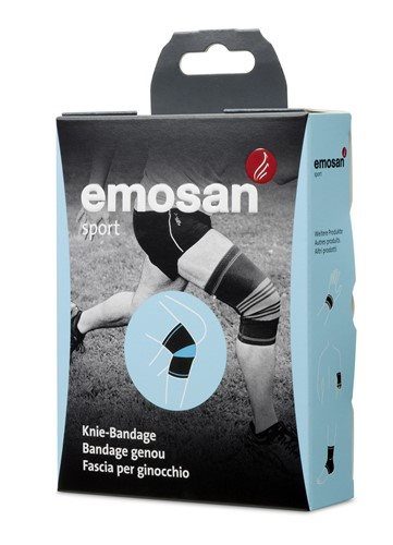 emosan, Emosan Sport Knie-Bandage, Grösse L, 38-41cm (1 Stk)