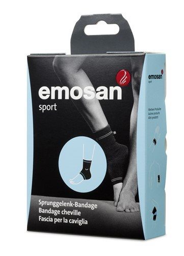 emosan, Emosan Sport Sprunggelenk-Bandage, Grösse L, 24-26cm (1 Stk)