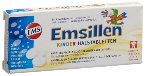 Emser, EMSILLEN Kinder-Halstabletten Vanille 20 Stk