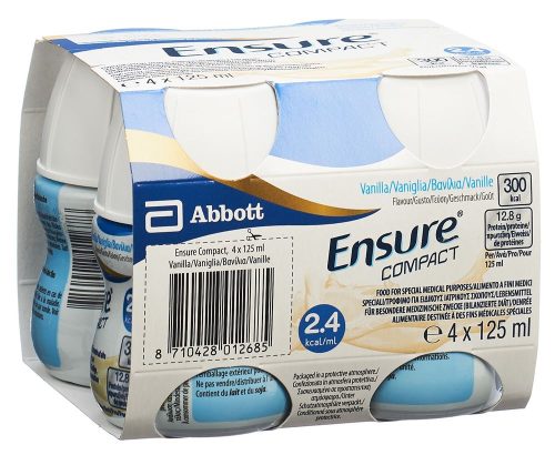 Ensure, Ensure COMPACT 2.4 Kcal/ml Drink Vanille (4x125ml)