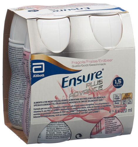 Ensure, Ensure PLUS ADVANCE Erdbeere (4x220ml)