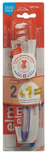 Elmex, Elmex Kariesschutz InterX Mittel Zahnbürste (2+1 Stk)
