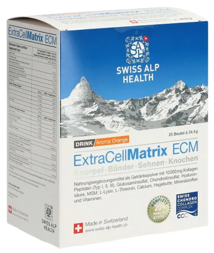 Swiss Alp Health, Swiss Alp EXTRA CELL Matrix ECM Drink Gelenke Orange (30 Beutel)