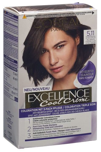 L'Oréal Excellence, EXCELLENCE Cool Creme 5.11, Ultra Kühles Hellbraun (1 Stk)