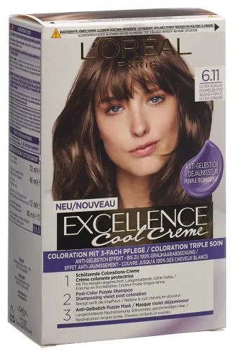 L'Oréal Excellence, L'ORÉAL Excellence Cool Creme 6.11 Ultra kühles Dunkelblond (1 Stk)