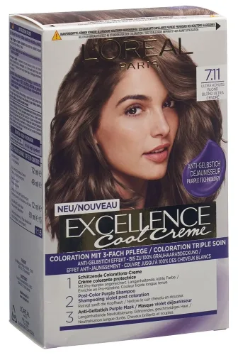 L'Oréal Excellence, EXCELLENCE Cool Creme 7.11 Ultra Kühles Blond (1 Stk)