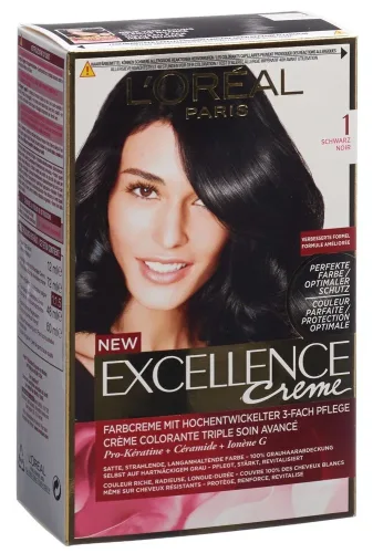 L'Oréal Excellence, EXCELLENCE Creme Triple Prot 1 schwarz  (1 Stk)