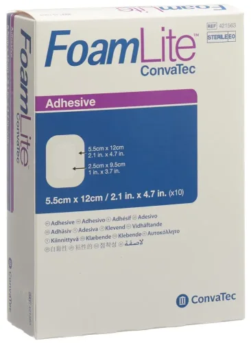 ConvaTec, ConvaTec Foam Lite dünner Schaumverband, 5.5x12cm (10 Stk)