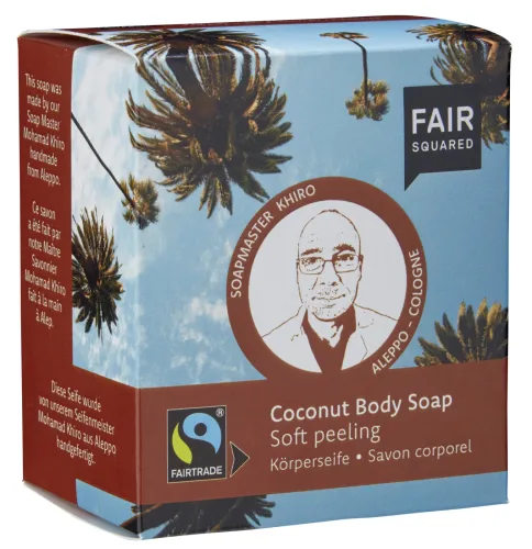 Fair Squared, FAIR SQUARED Coconut Body Soap Soft peeling (2x80g)