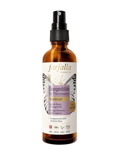 farfalla, farfalla - Orangenblüte,Bio-Pflanzenwasser,Verwöhnzeit, 75 ml