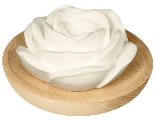 FARFALLA ESSENTIALS AG, FARFALLA Duftstein Rose mit Holzteller