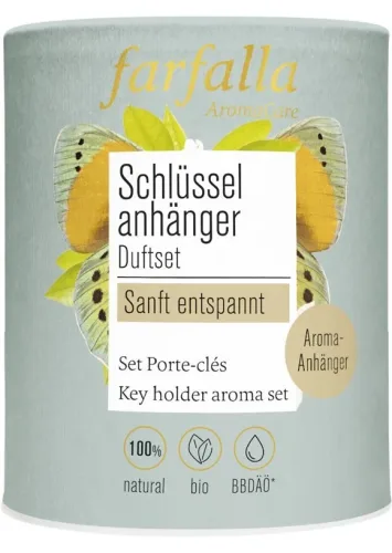 farfalla, Farfalla Schlüsselanhänger Duftset, Sanft entspannt (2-teilig)
