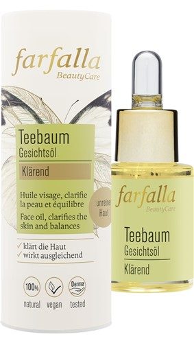 farfalla, farfalla Gesichtsöl Teebaum, klärend, 15ml