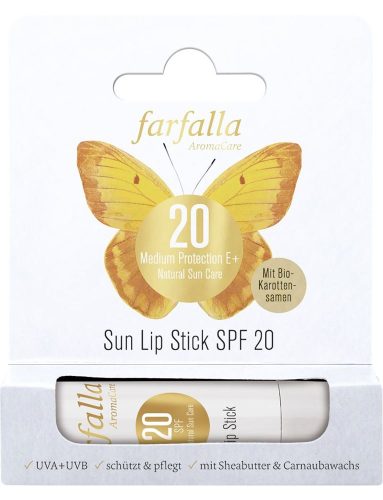 farfalla, farfalla Medium Protection E+ Sun Lip Stick SPF 20, 4.6g