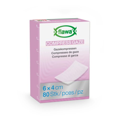 flawa, Flawa Gazekompressen geschnitten 4x6cm 80 Stück