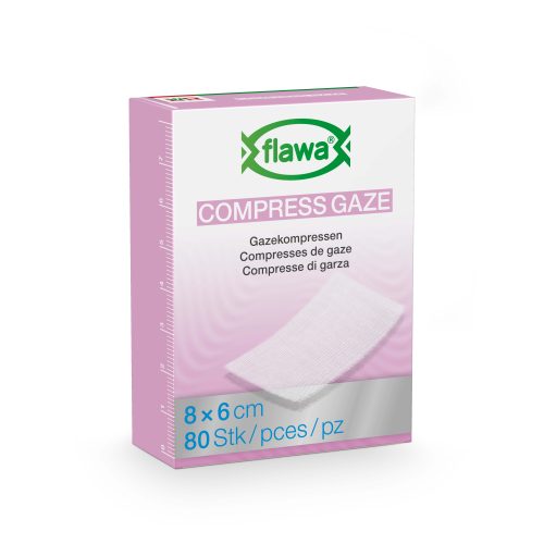 FLAWA, flawa Gazekompressen 6x8cm (80 Stk)
