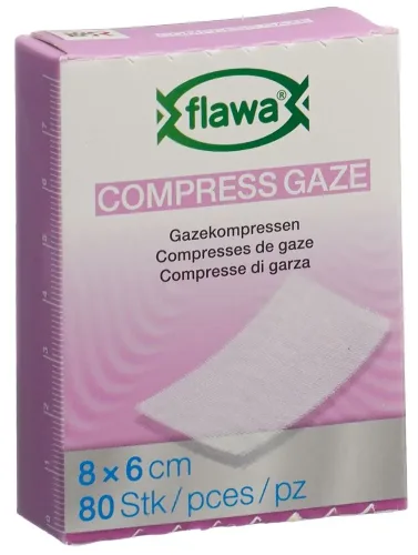 FLAWA, flawa Gazekompressen 6x8cm (80 Stk)